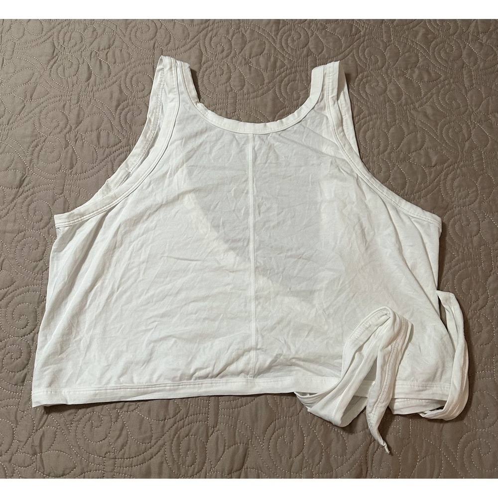 Lululemon Women's It's A Tie Tank Top, White Size 14. See Pic For Stain